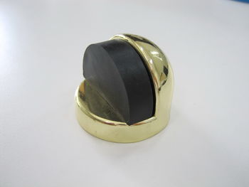 Round Door Stop (High Base) Polished Brass | Worldwide Hardware Pty Ltd